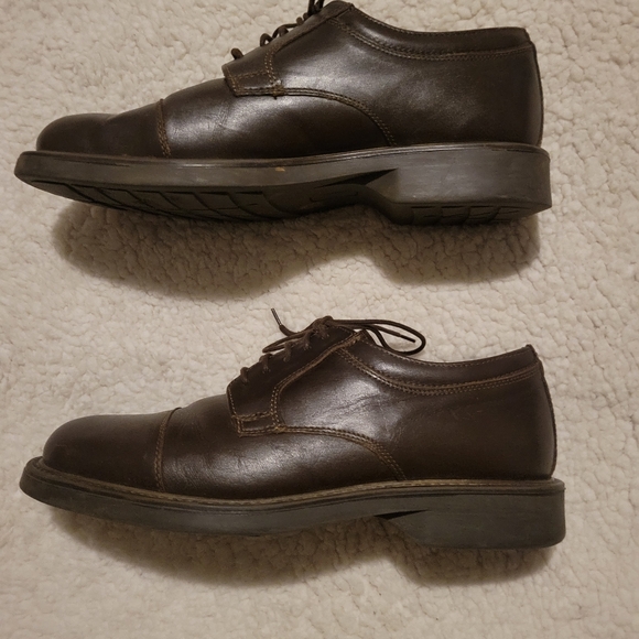 MENS VENTURINI COMFORT & FLEX LEATHER LOAFER SHOES BROWN SIZE 11.5 - Picture 6 of 9